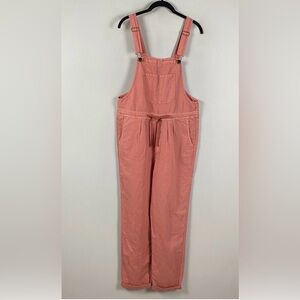 Sundance Artists Overalls Tie Waist Straight Leg Artist Lounge Coral Pink P S